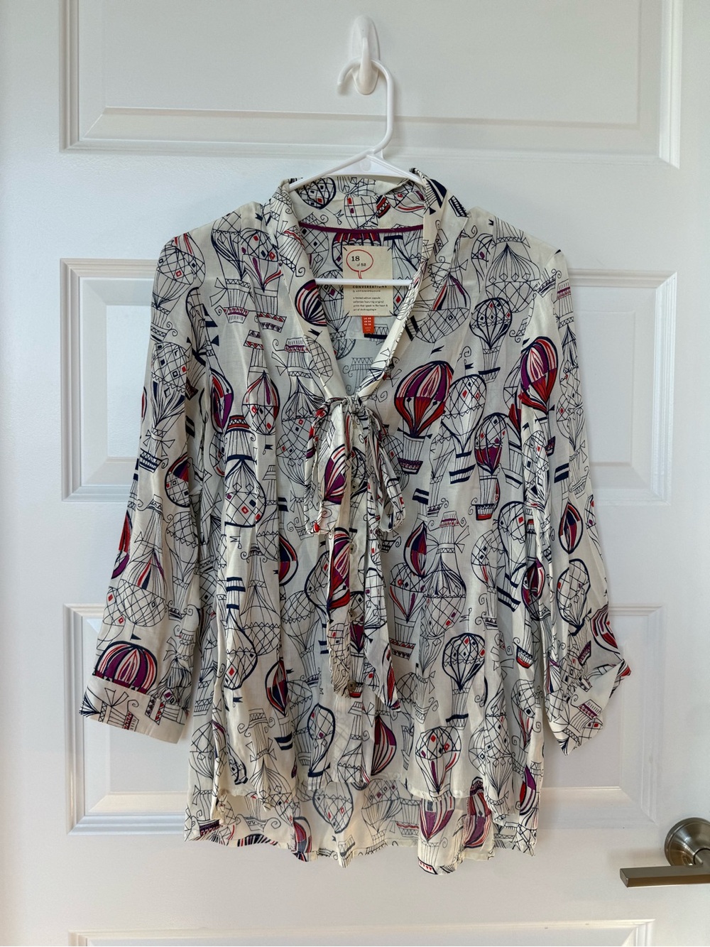 Anthropologie Conversations Hot Air Balloon Blouse